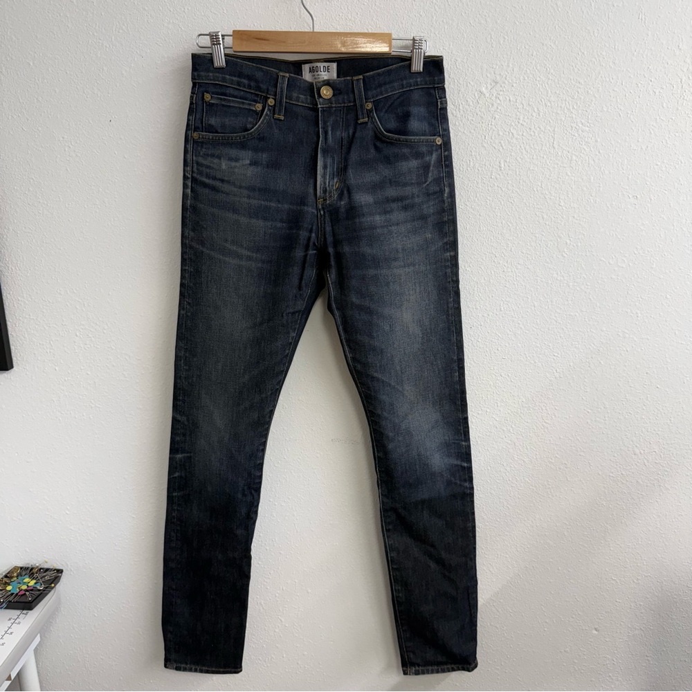 Agolde Slim Straight Men’s Jeans - Black Indigo Wash